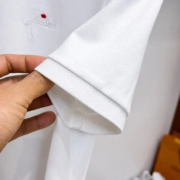 Kiton White Zipper Polo Shirt